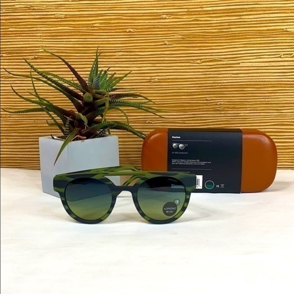 KOMONO Men’s NEW Dreyfuss Green Safari Sunglasses - Picture 5 of 16